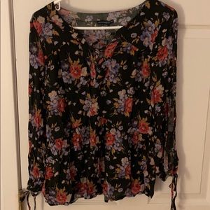American Eagle Multi-Floral Blouse